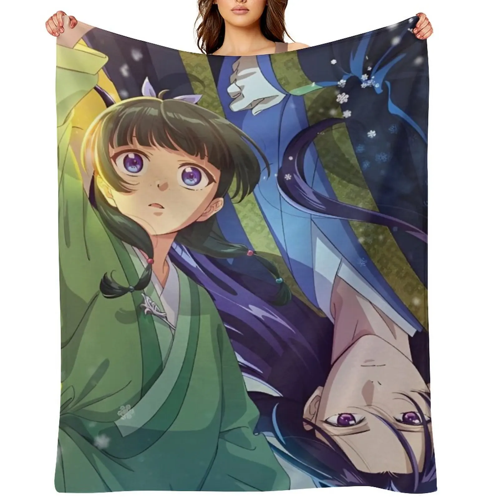 

Kusuriya no Hitorigoto - Winter Time Throw Blanket Thins Personalized Gift Soft Plush Plaid Blankets