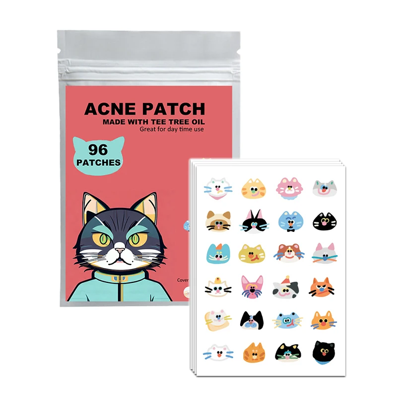 96pc Cat Repair Acne Patch Facial Skin Care Fade Blemishes Pimple Marks Closed Acne