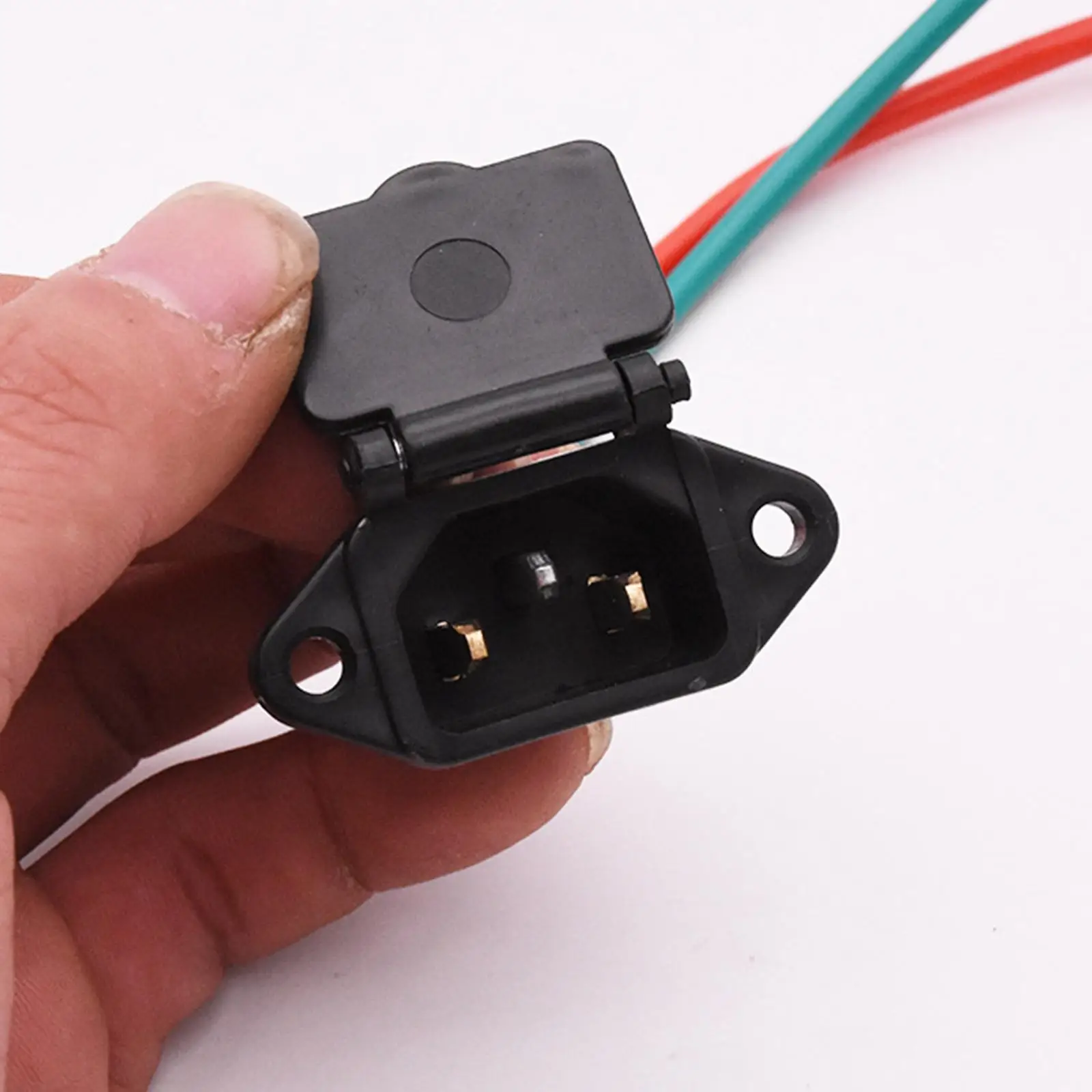 Battery Charging Port Socket Charger Connector for Electric Motorcycle with Cap Cover Socket Adapter Cable Accessories Durable