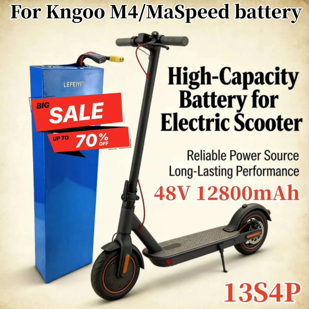 

13S4P 48V For Kugoo M4/M4Pro/MaxSpeed 12800mAh battery pack electric scooter 18650 battery pack built in BMS