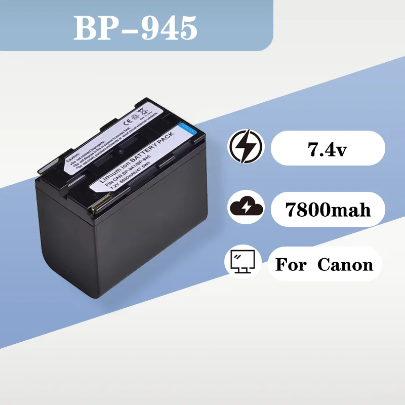 

High Performance 7.4V 7800mAh BP-945 BP-941 Battery For Canon XH A1 A1S XH G GL1 GL2 Video Camera