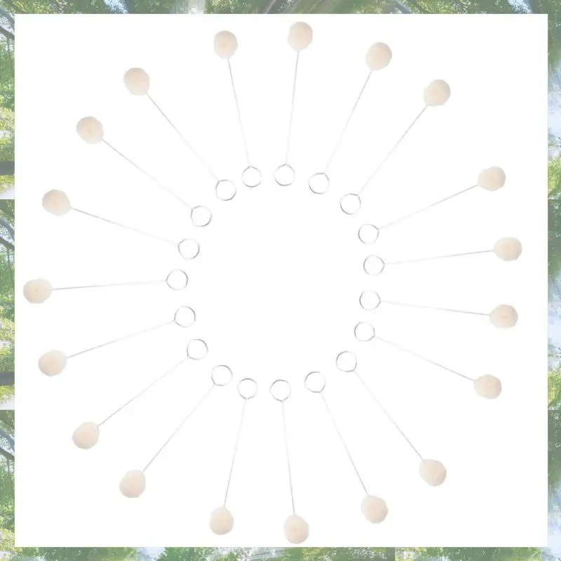 

Премиум-50 шт., шерстяная шариковая кисть Daubers, кожаный аппликатор для крашения Dauber с металлической ручкой для поделок своими руками