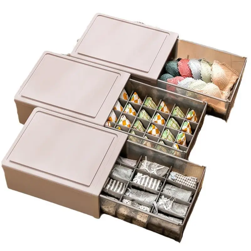 

Plastic Der pe Storage Box Underwear Sos Dividers for Dormi Students Japanese Sle Home Organization Tools