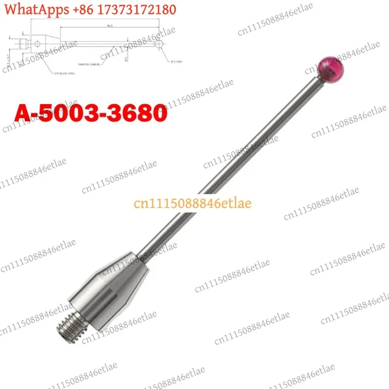 k03 Threaded Contact Probe Stylus 3mm Tip 50mm Length CMM Accessories Replacement A-5003-3680 Measuring Machine Sensor Pen