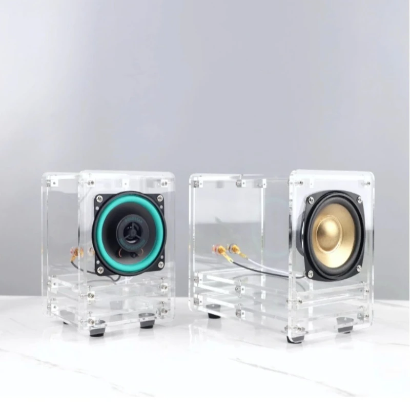 ‌Transparent Acrylic Bluetooth Speaker with RGB Lights -High Fidelity Sound, Aesthetic Home Decor,Gift for Housewarming/Birthday