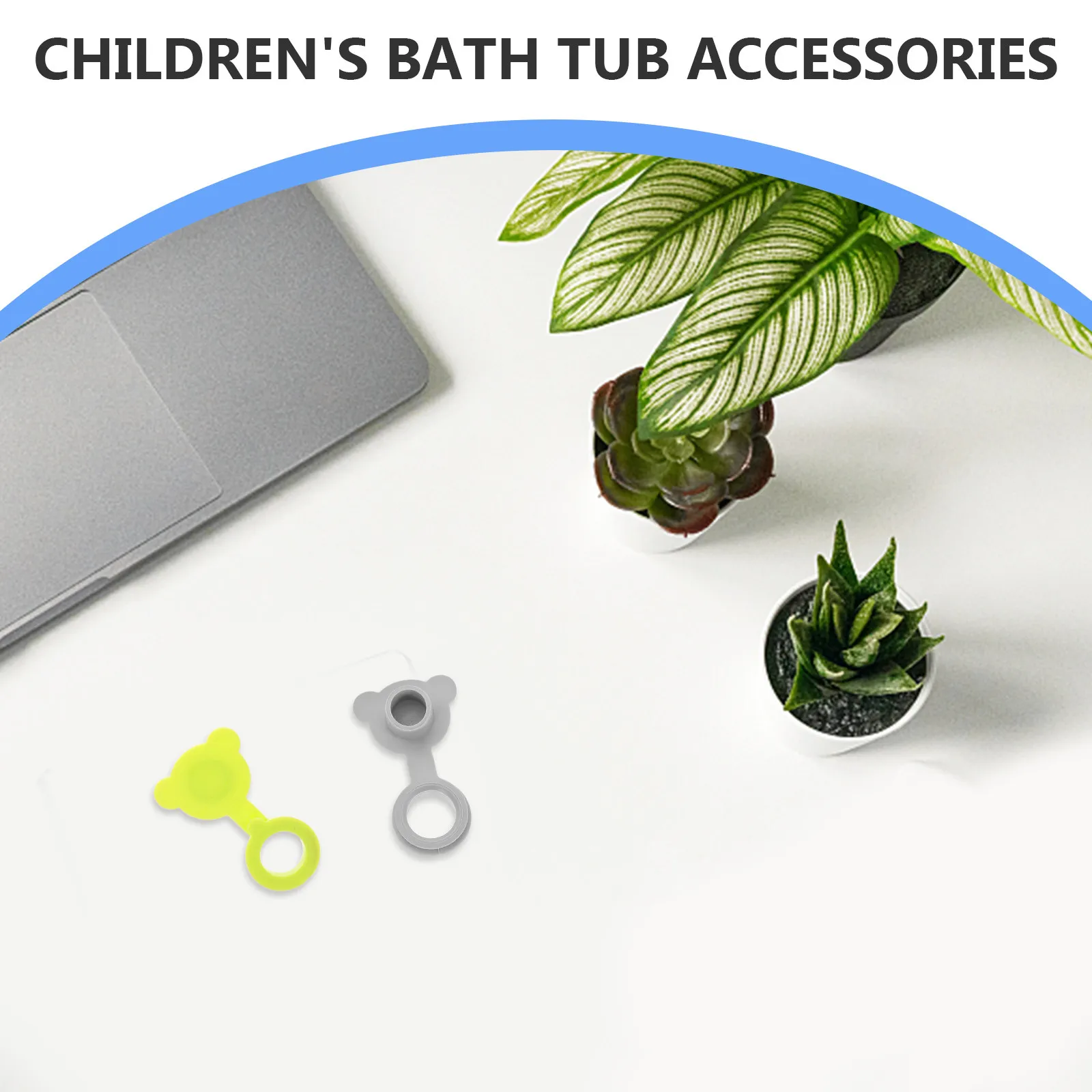 

2Pcs Leakproof Silicone Baby Bath Tub Drain Stoppers Flexible Tub Plugs for Portable Foldable Baby Bathtub Accessories Cover