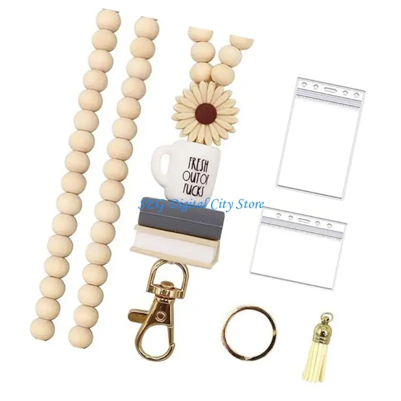 

U75B Decorative Sphere Cord Keychain For Work Badges Dense Plan With Decoration Accent Professional Organization Tool