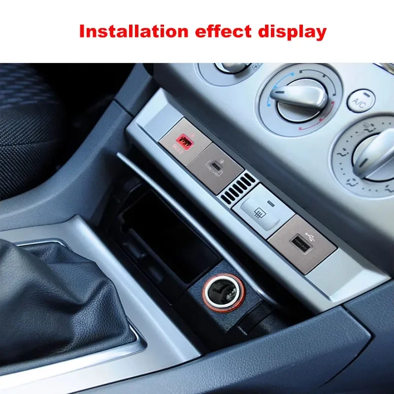 1 قطعة مقبس شاحن السيارة 12 فولت/24 فولت QC3.0 الذكية سريع تهمة منفذ محول الطاقة PD نوع C لفورد فوكس 2 2004-2010 Mk2 اكسسوارات #6