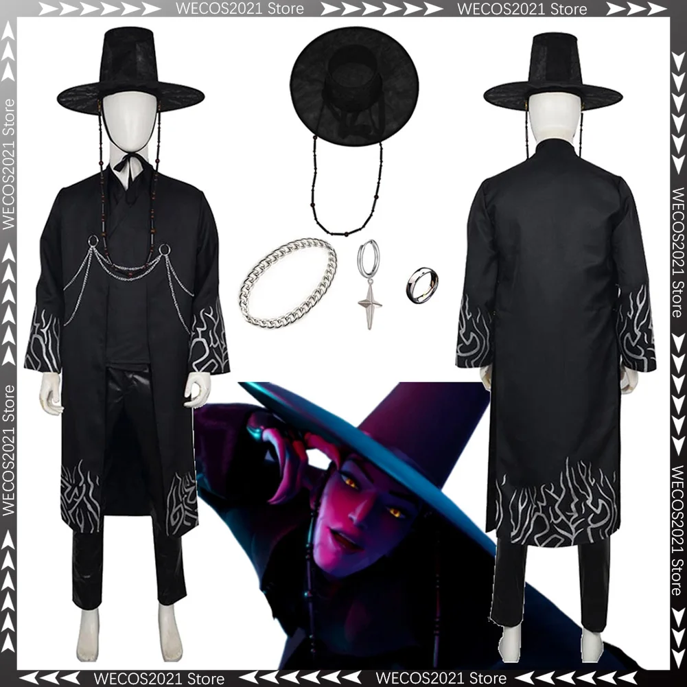 

2025 Cartoon Demon Hunter of KPop Saja Boys Jinu Cosplay Fantasy Singing Suit Clothing Costume Disguise Men Roleplay Outfits