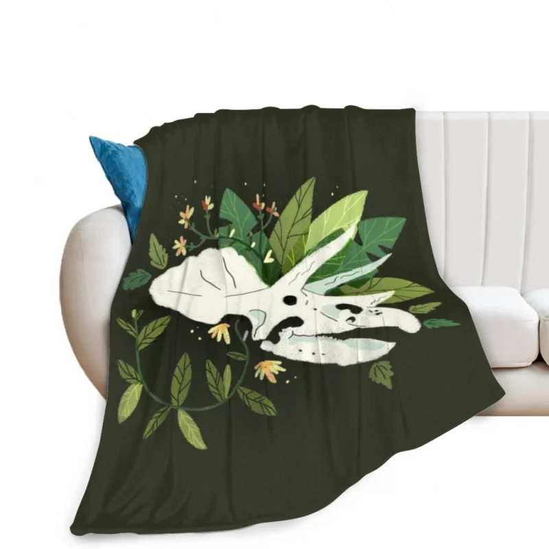 Another Triceratops Throw Blankets Soft Velvet Blanket Camping Bedding Blanket Cold Cinema or Travel