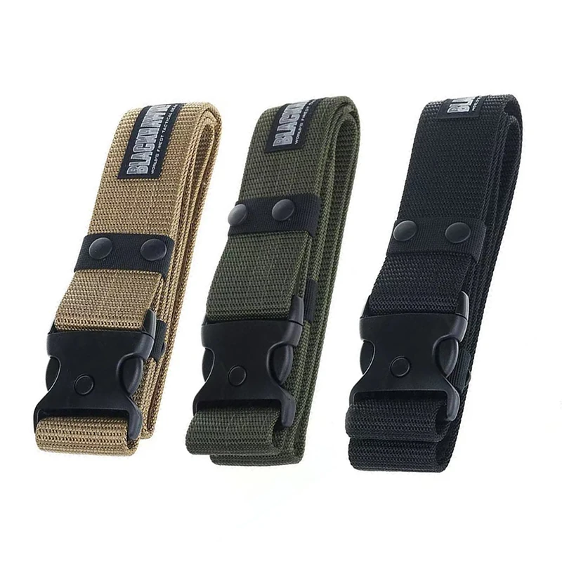 125cm New Army Style Combat Belts Quick Release Tactical Belt Fashion Men Canvas Waistband Outdoor Waist Trainer