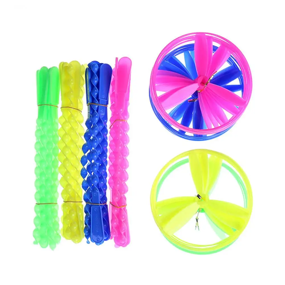 10pcs/set Novelty Plastic Bamboo Dragonfly Propeller Baby Kids Outdoor Toy Tradition Classic Nostalgic Toys Flying Arrows