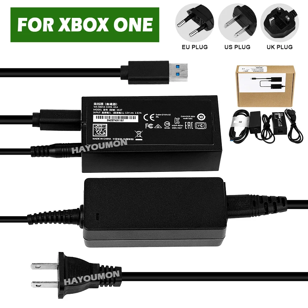 

New Kinect Adapter for Xbox One XBOX ONE S Kinect 2.0 3.0 Adapter USB AC Adapter Power Supply For XBOX ONE X PC EU US UK Plug