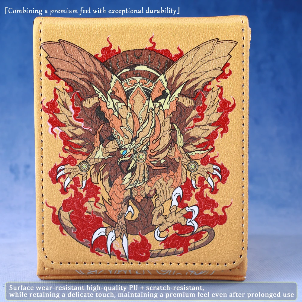120+Cards The ​Winged Dragon of Ra TCG Deck Box Case,PU Leather Display Window for PTCG YGO TCGMTG Gaming​ Storage Magnetic Box