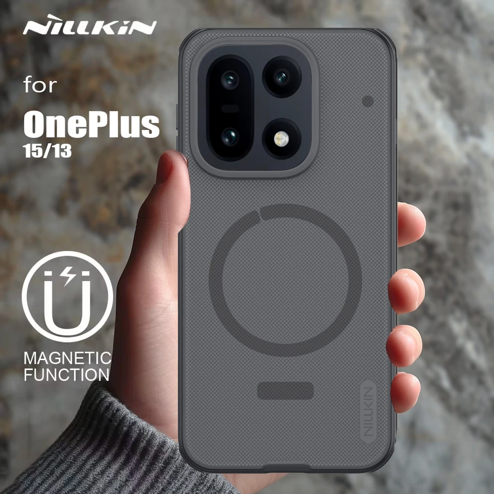 Nillkin OnePlus 13R Hoesje Super Frosted Shield Zwart