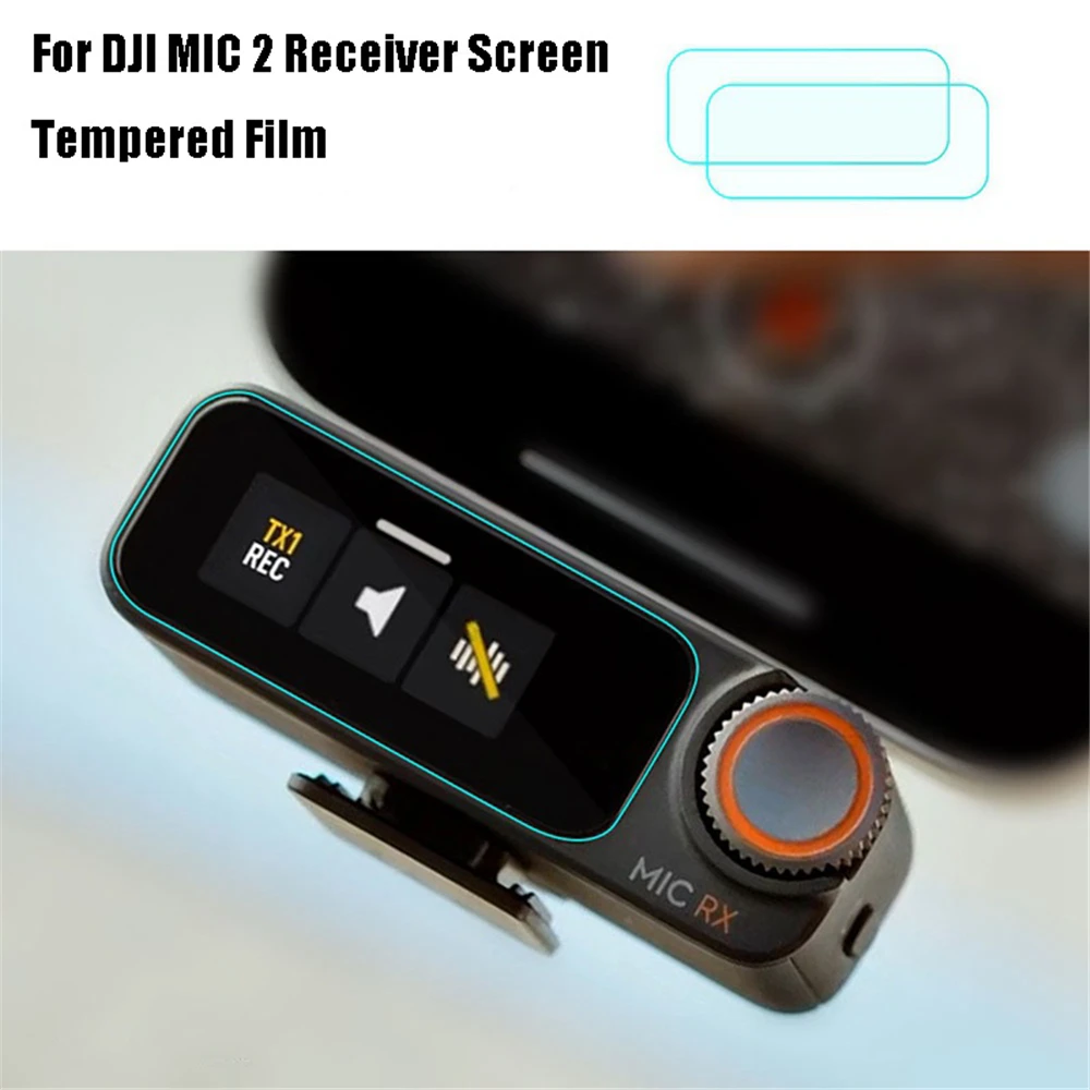 

for dji Mic2 Wireless Microphone Tempered Glass Film Shock-proof HD Remote Films Screen Protector Accessories