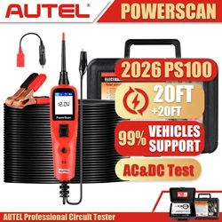 Autel-Testeur de circuit automobile PS100, sonde de puissance PowerScan, kit de test de système électrique, tension AC DC, outil de diagnostic de voiture, 12V, 24V