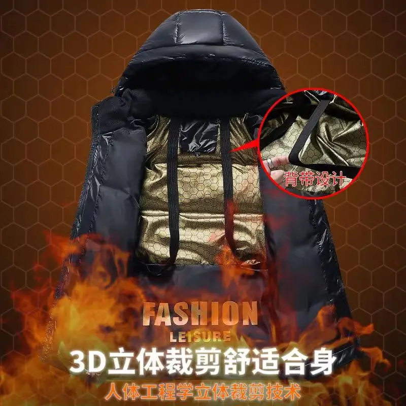 2024 Winter Parka Jassen Mannen Luxe Mode Nieuwe Sectie Casual Dik Katoen Parka Capuchon Bovenkleding Winddichte Warme Jassen Hoodies