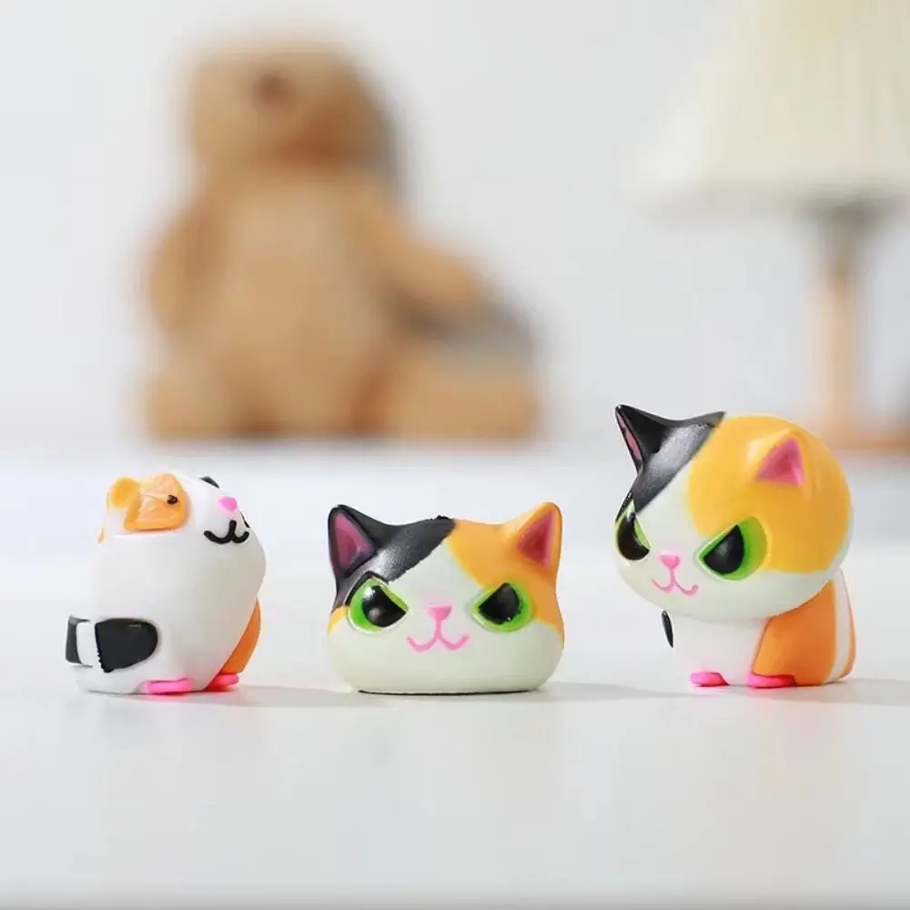 Funny Disguised As Cats Camouflage Animals Ornaments PVC Hand-made Animals Miniatures Cute Cartoon Cat Figurines Kid Toys