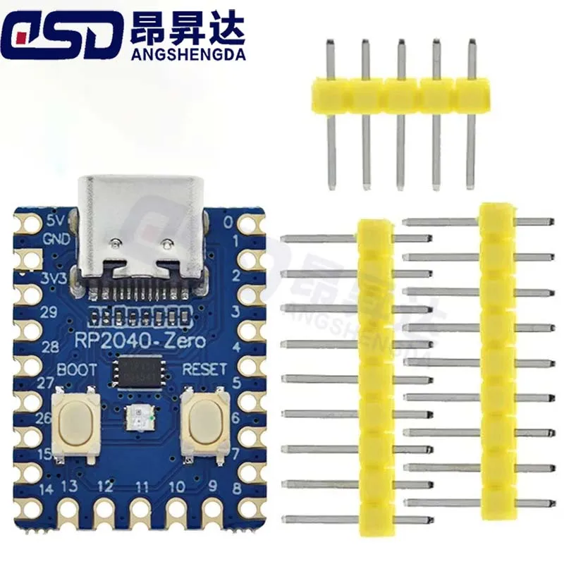 1 ชิ้น RP2040-Zero RP2040 สำหรับบอร์ดพัฒนา Raspberry Pi PICO หน่วยความจำแฟลช 2MB