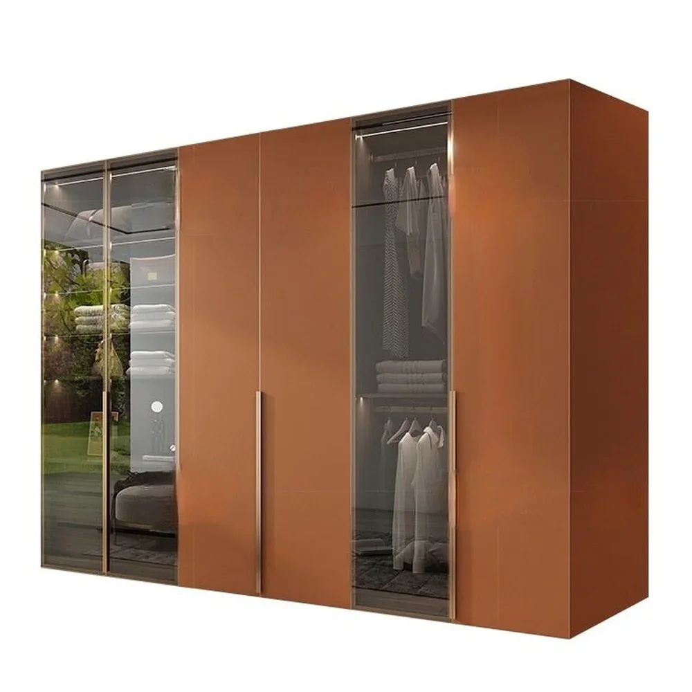 Armoire Bedroom Furniture Dressing Room Smoked Glass Doors Walk In Closet