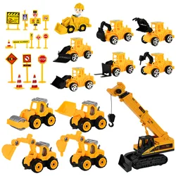 Birthday Cake Decor Excavator Crane Tractor Construction Cakes Topper Party Gifts Birthday Cupcake Sweet Baking Tool Baby Shower
