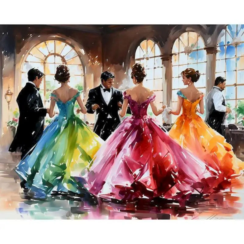 

GATYZTORY Figure Painting By Numbers Dance Girl Diy Crafts Acrylic Paint Home Decor Picture Of Coloring By Numbers For Adult