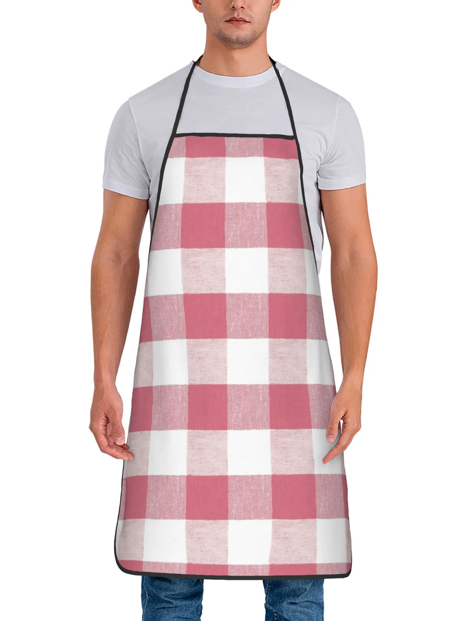 Tablier de cuisine en gingham rouge rose Creamy Rapture, un choix attentionné pour les passionnés de cuisine
