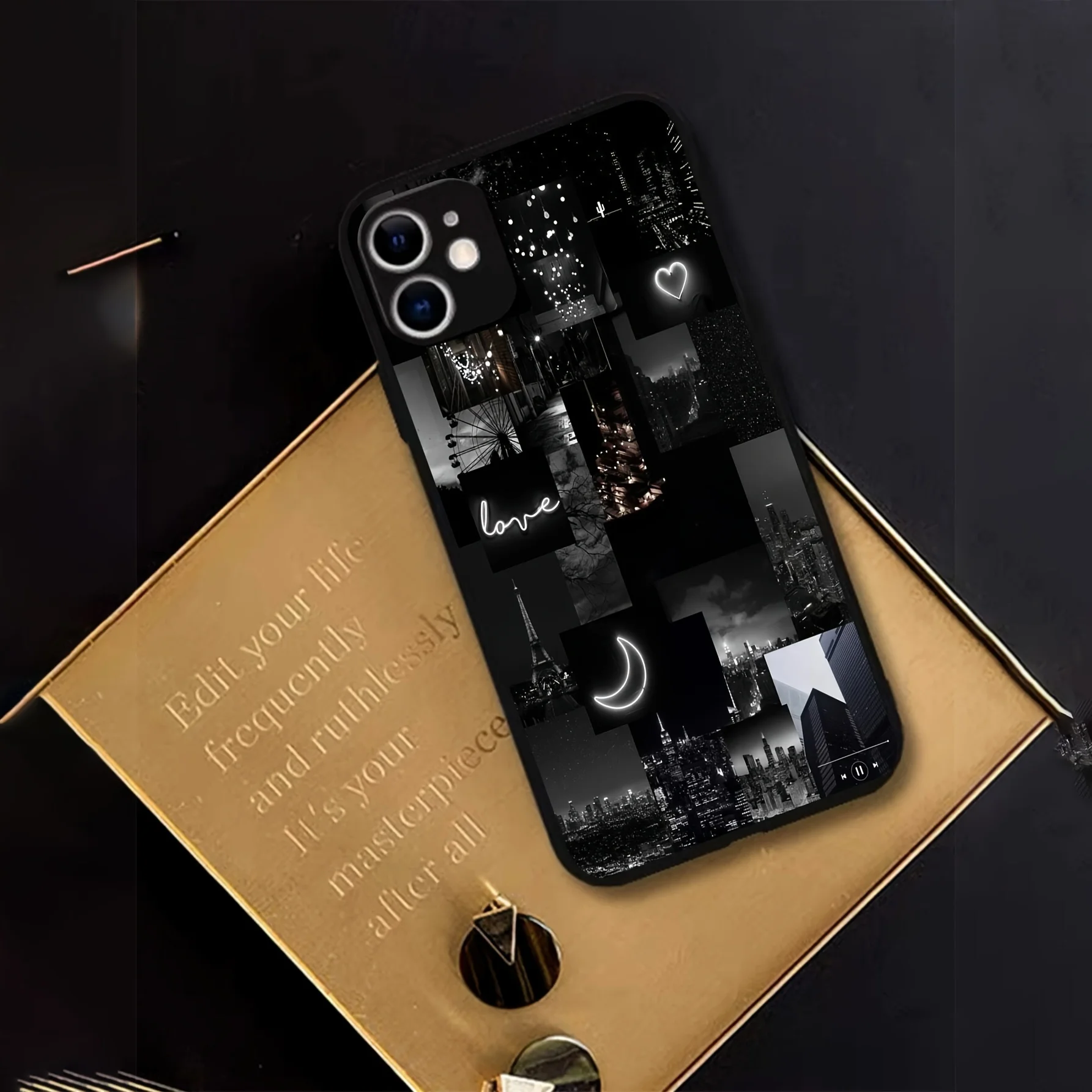 يقدم حافظة سوداء بلوري حماية كاملة ضد القطرات، متوافقة مع iPhone 17 16 15 14 13 12 11Pro Max Plus #2