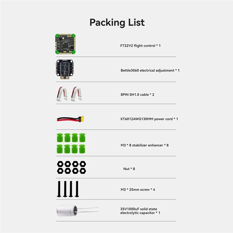 

Practical-F760 V2 FC&ESC FPV Stack F722 V2 Flight Controller 60A AM32 ESC For FPV Freestyle Drone