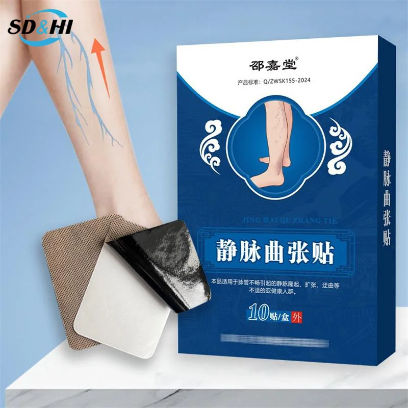 10Pcs Plaster Varicose Veins Patch Treatment Spider Leg Varicose Veins Vasculitis Phlebitis Red Blood Vein Patches Medical Patch