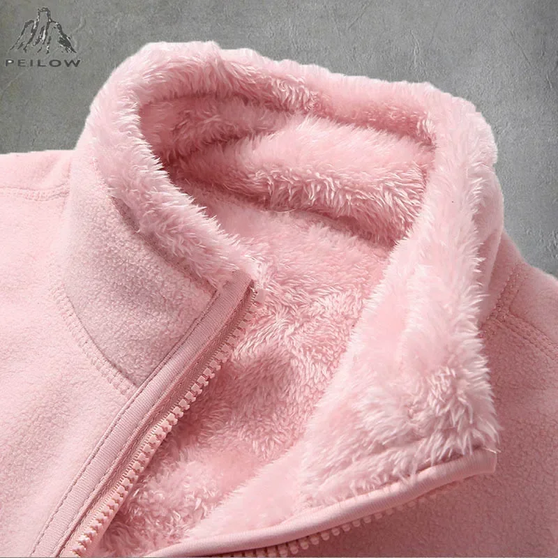 Winter Warm Coats Sweet Women\'s Sweatshirt Unisex Reversible Polar/Coral Fleece Harajuku Hoodies Ladies Flannel Pullover Hoodie