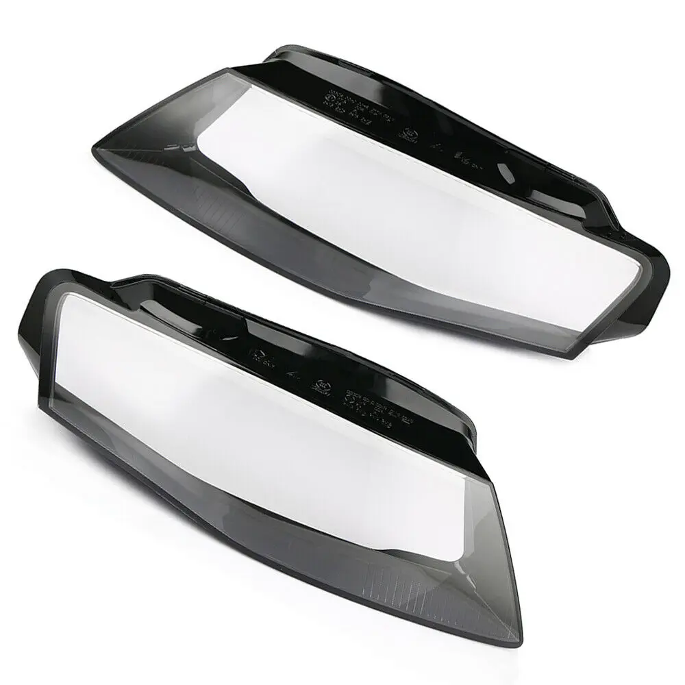 

2pcs Front Head Light Shade Headlight Cover Lens For Audi A4 B8 2009 2010 2011 2012