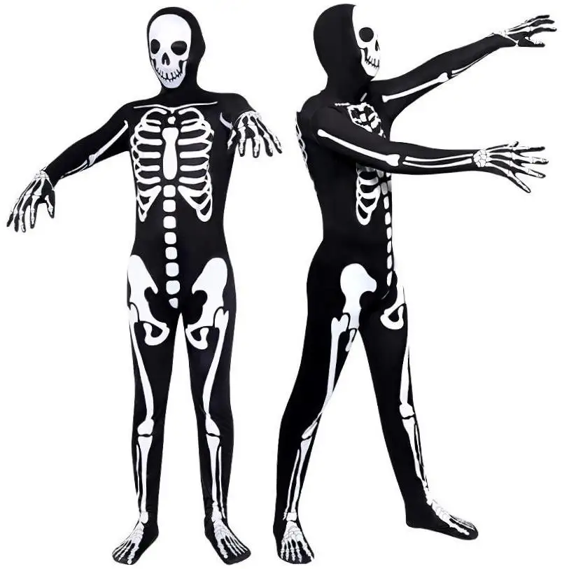 أزياء الهالوين التنكرية للهيكل العظمي للنساء، ملابس أداء المسرح العرقي التقليدي، ملابس هيكل عظمي للمساحة #2
