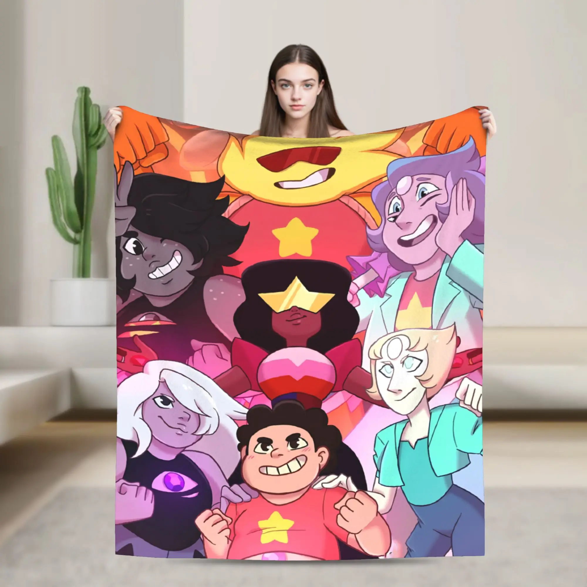 Steven Universe  Star Blankets Summer Air Conditioning  Multi-function Ultra-Soft Throw Blanket for Bedding Couch Bedspread