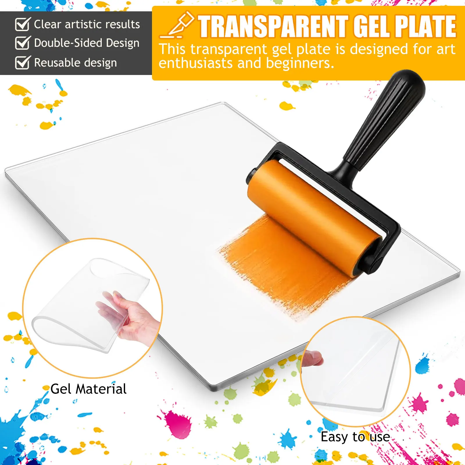 

A3 Gel Plate For Printmaking Transparent Monoprinting Plate Reusable Art Supplies For Card Making Scrapbooking Diy Crafts Tool