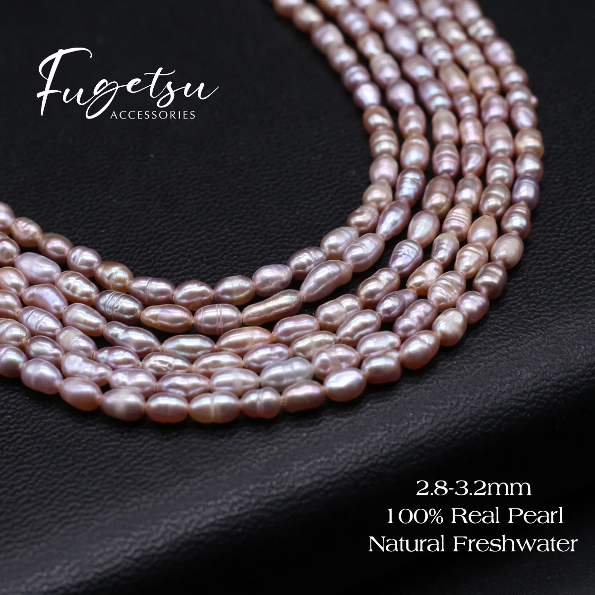 

1string Natural Pearl Beads Rice Shape Freshwater Pearl Loose Purple Beaded for Making DIY Jewerly Necklace Bracelet Accessories