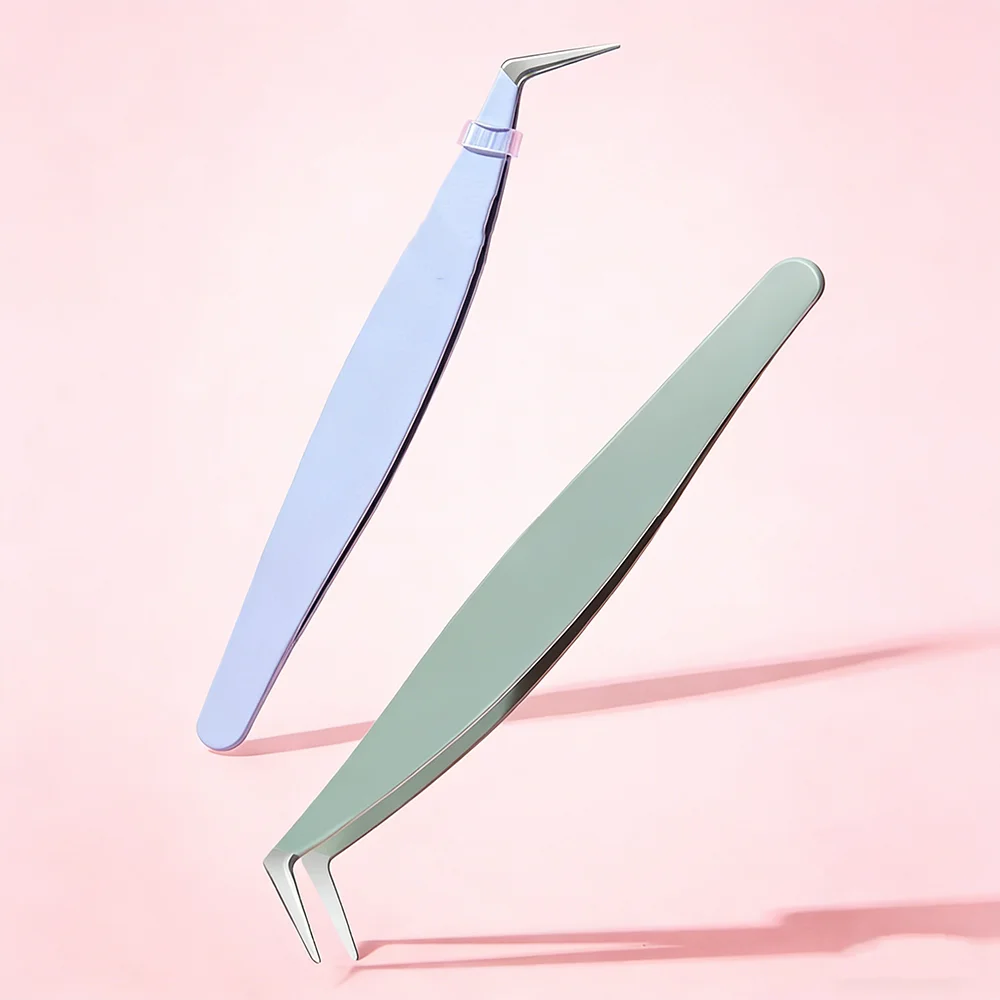 Stainless Steel Tweezers Stainless Steel Grafted Eyelash Curler Eyelash Tweezers High Quality False Eyelash Clip For Makeup