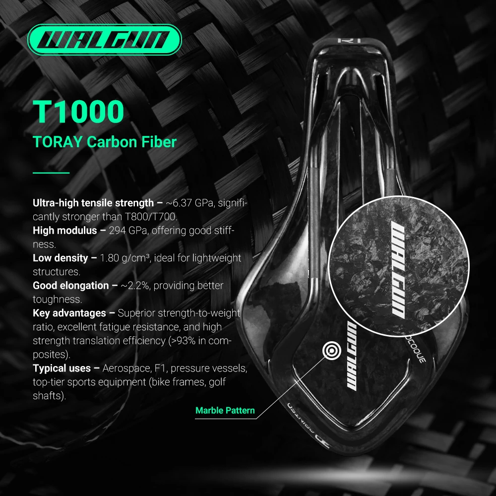 Walgun R1 Carbon 3D Printed Bike Saddle 210g Monocoque Oval 7x9mm For TT Triathlon Tri Racing Road Mountain Gravel Bicycle Parts