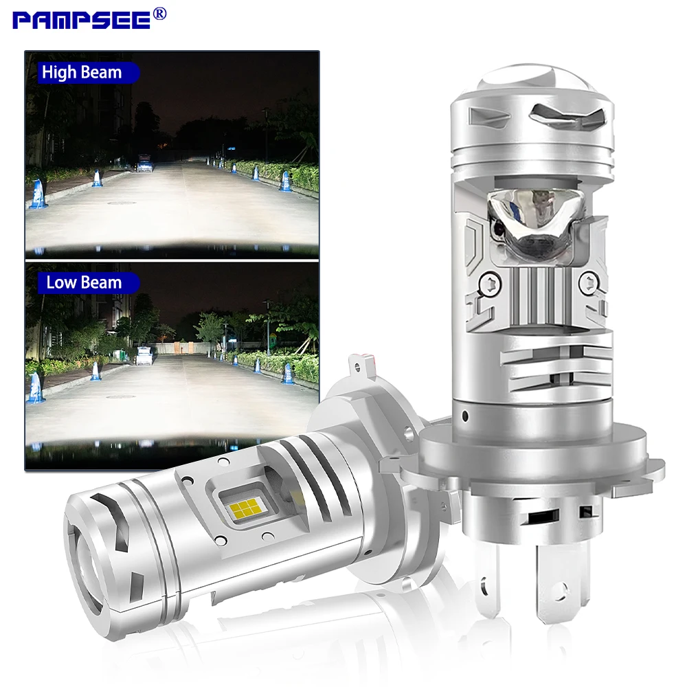 

H4 Lens Led Headlight Bulb Canbus Lights With Mini Projector Lens 6500K Lamp High/Low Beam 9003 HB2 LED Motorcycle Headlight J6