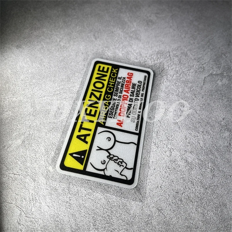 

Car Styling Sticker for Attentzione Airbag Check Auto Triangle Graphic Motorcycle Oil Tank Body Decals