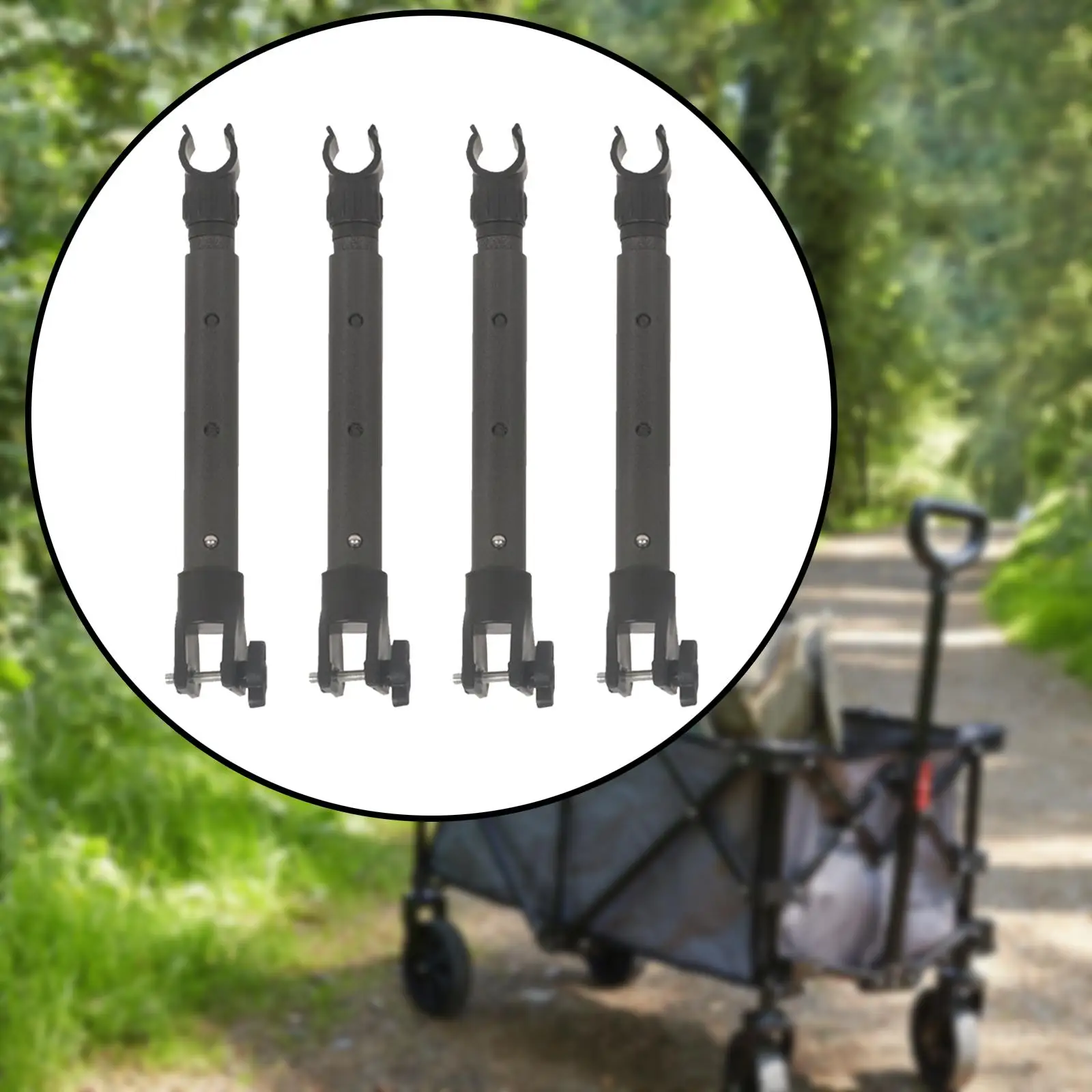 4Pcs Camping Cart Table Support Rod Adjustable Height Portable Lifting Rod for Garden Outdoor Backpacking Wagon Cart Picnic