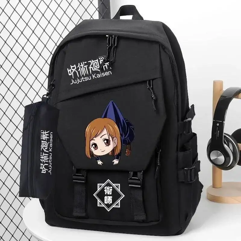 أنيمي لعبة تشيبي Jujutsu Kaisen طالب المراهقين الحقائب المدرسية سعة كبيرة Mochilas حقائب الظهر للهدايا