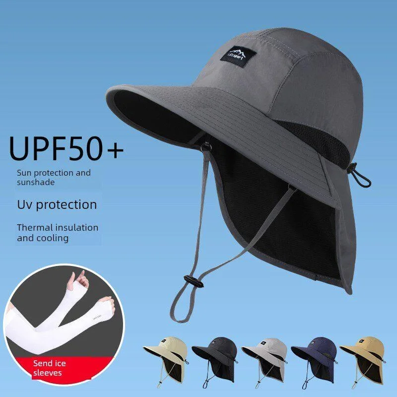 Outdoor Large Brim Sun Hat UV Protection Unisex Casual Style Cap for Sports And Leisure round Top Design Suitable for All Ages