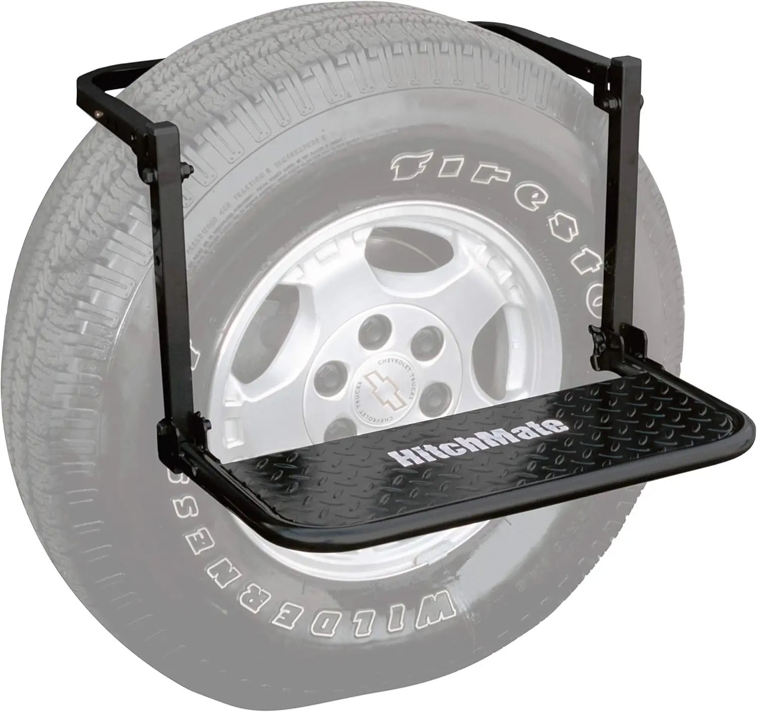 

Adjustable Tire Step for SUVs, RVs & Trucks - Fits Tires Up to 12.5" Wide, 400 lb Capacity, Folds Flat with Storage Bag