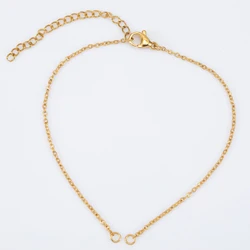 10pcs 5pcs Stainless Steel Bracelet Adjustable O Chain with Extension Chain Lobster Clasp DIY Bracelet Making Jewelry Findings