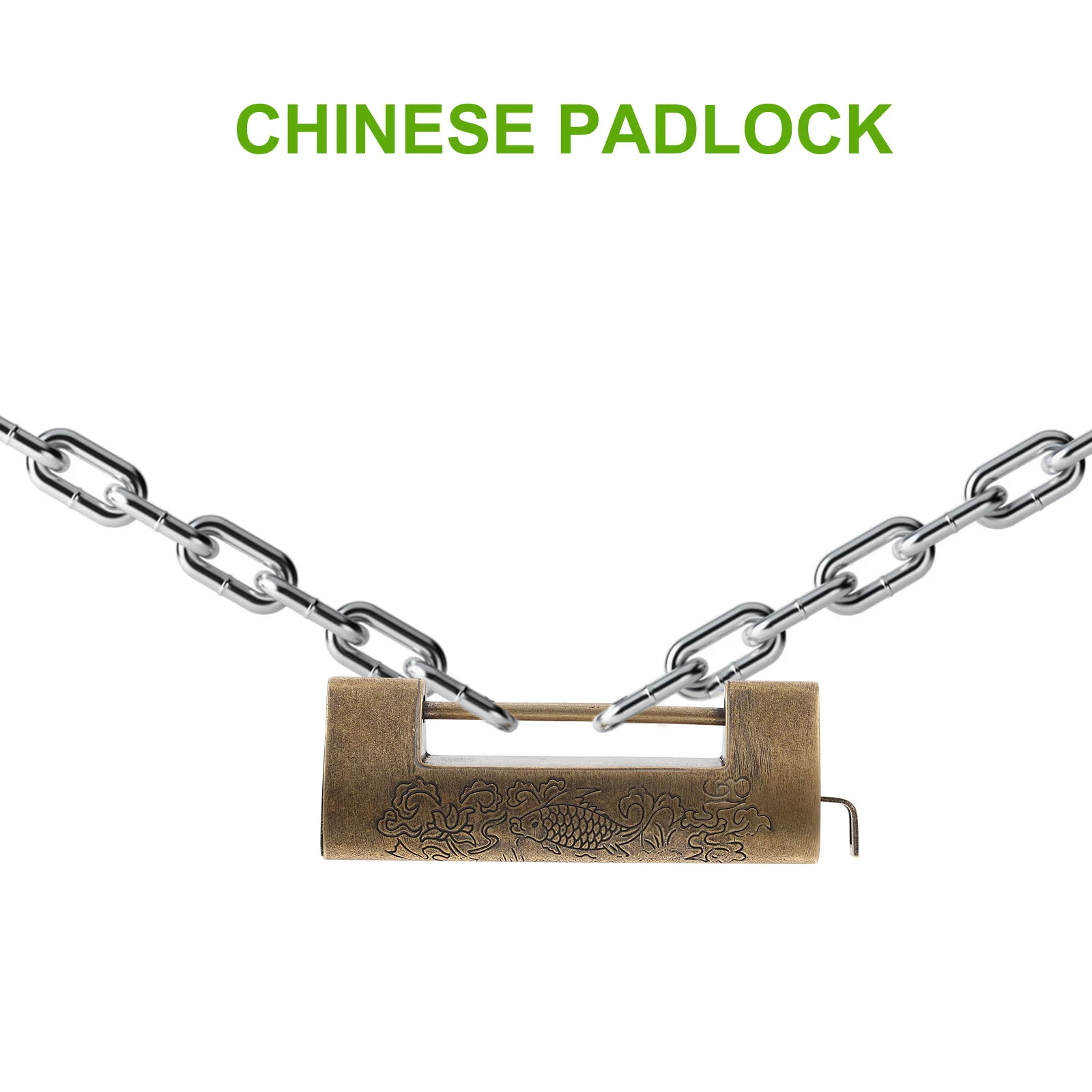 

1 set 1 Set Retro Opening Padlock Chinese Style Engraved Lock For Wooden Box Jewelry Cabinet Suitcase Vintage Decorative