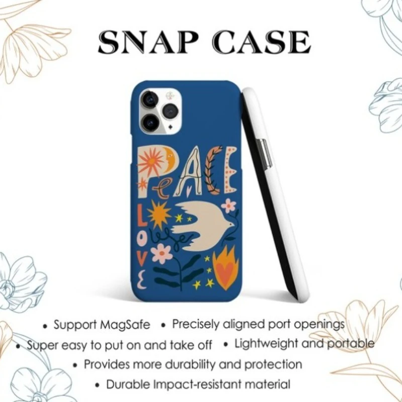 حافظة هاتف مغناطيسية لهاتف آيفون 17 16 15 14 13 12 11 16e Air PRO Plus Blue Dove of Peace Creat غطاء مقاوم للصدمات من الأكريليك الصلب