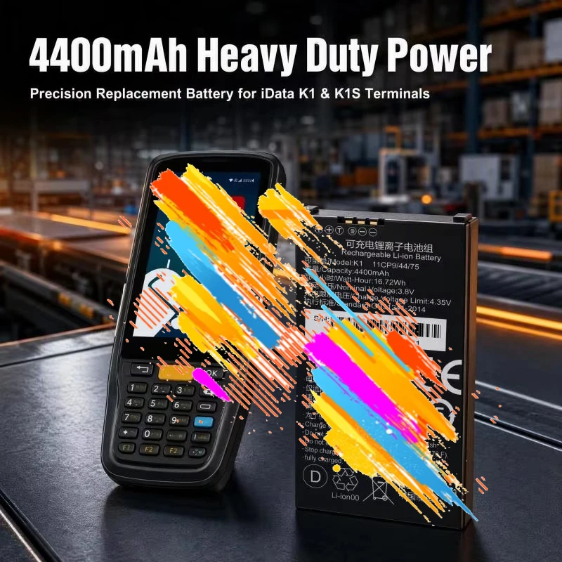 3.8V 4400mAh Replacement Battery for iData K1 K1S J&T Express Handheld Data Collector Barcode Scanner Mobile Terminal