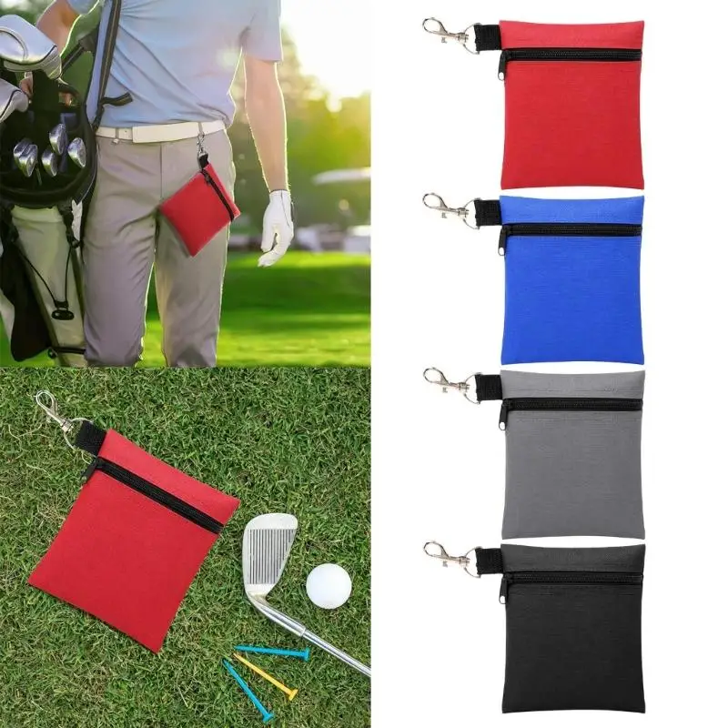 Marsupio per sport all'aria aperta accessori per il Golf borsa portaoggetti borsa da Golf portatile copertura per palline in Nylon borsa portaoggetti multifunzionale